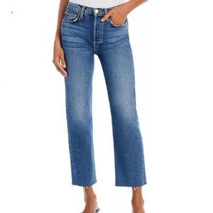 NWT Re/Done Originals High Rise Stovepipe Straight Jean Sz 29 (Waist 15.5 in)